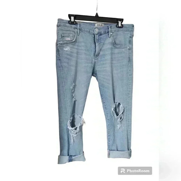Agolde Isabel Slim Boyfriend Distressed Jeans - Picture 4 of 6